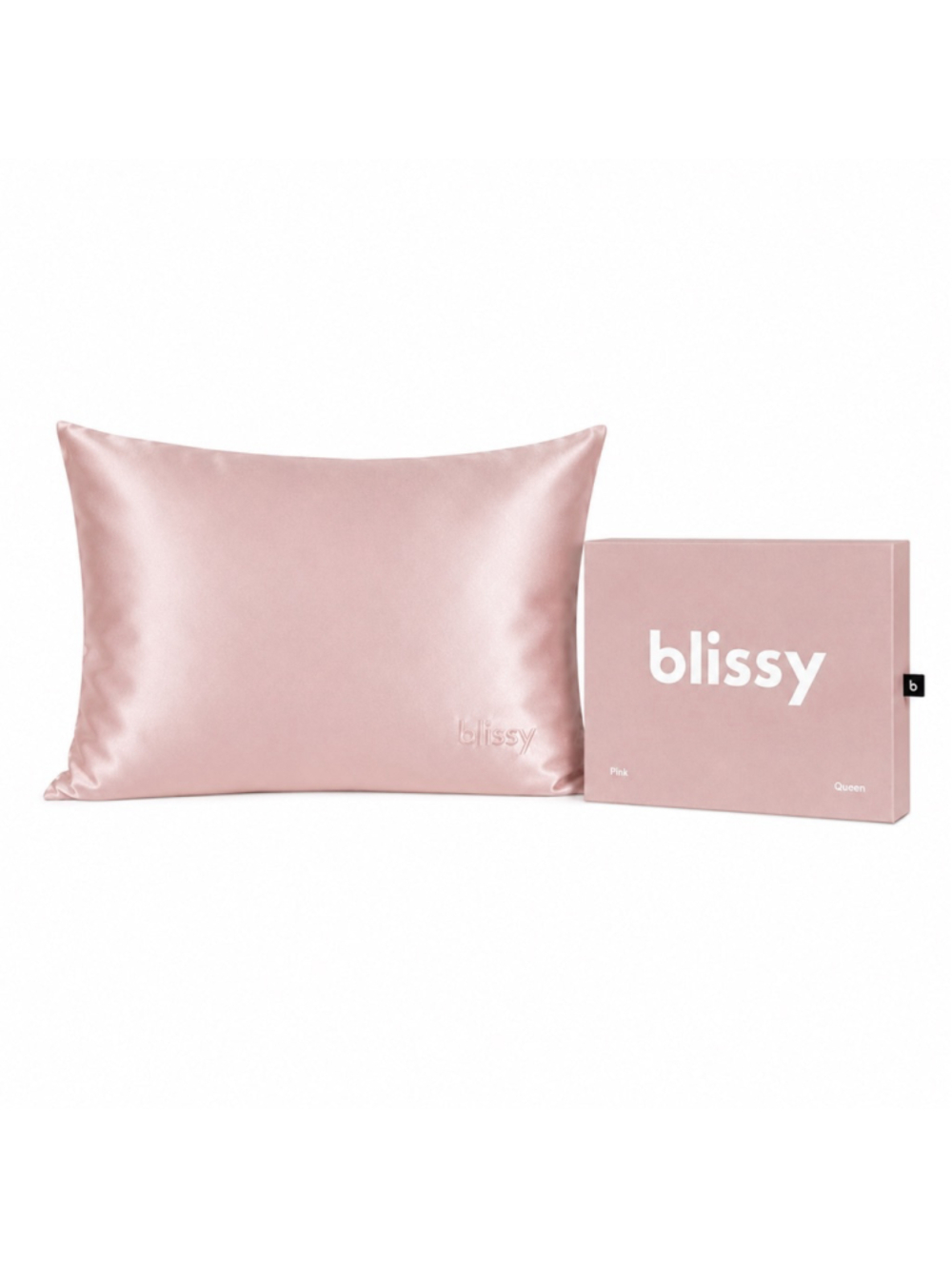 Blissy 100% Mulberry Silk Pillowcase Pink Queen NIB